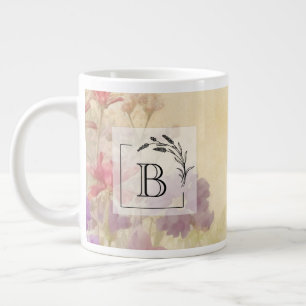 Grande Tasse Monogramme personnalisé initial géant
