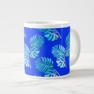 Grande Tasse Monstera Brise Bleu Cobalt