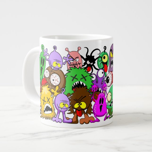 Grande Tasse Monstres caractères mignons Motif d'Halloween (Devant gauche)