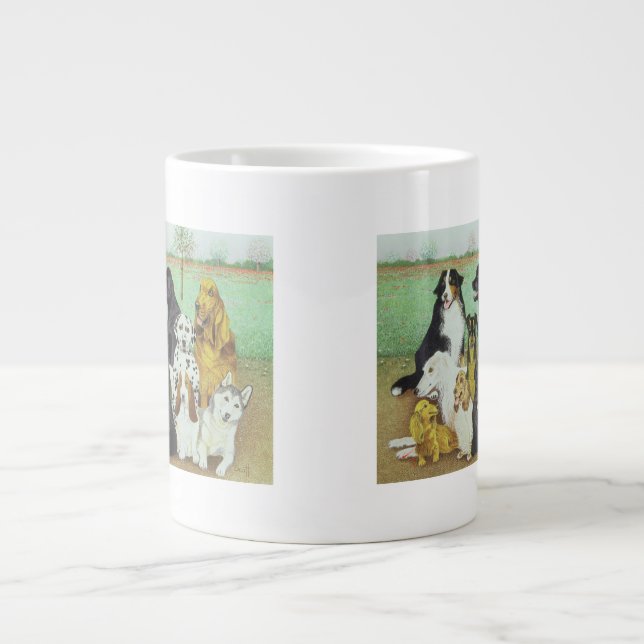 Grande Tasse Montre de chien (Devant)