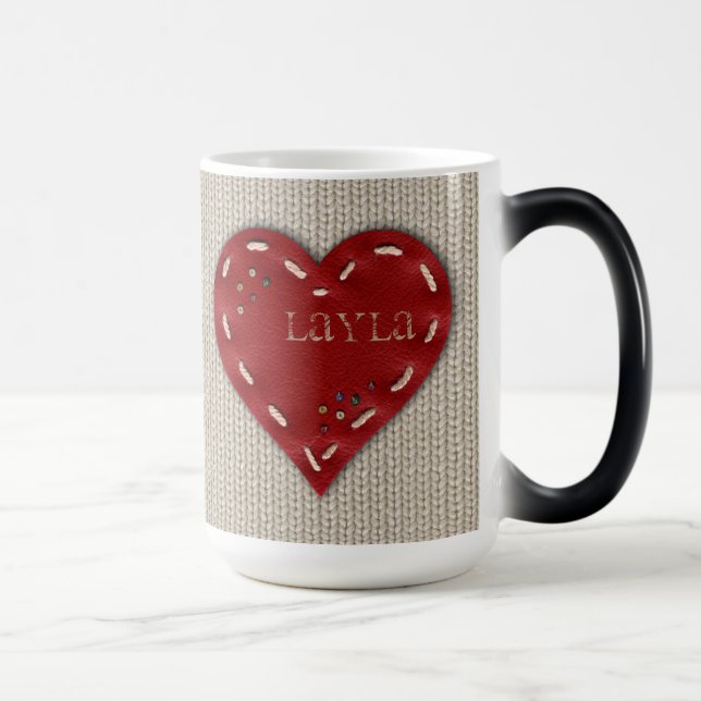 Grande tasse Morphing personnalisée avec le coeur (Droite)