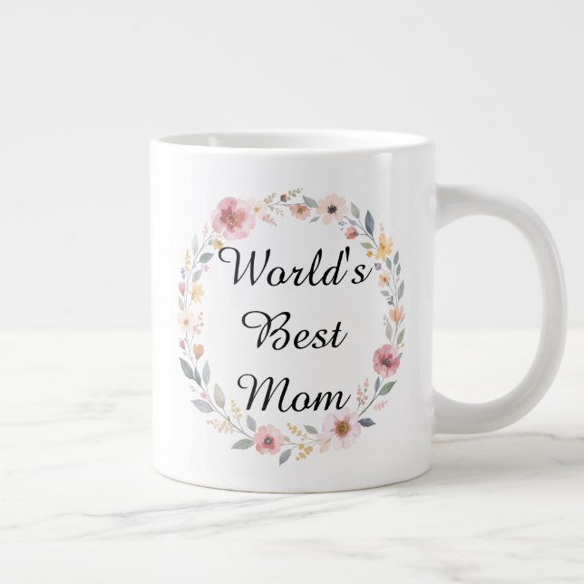 Grande Tasse Mother's Day Gift: "World's Best Mom" (Droite)