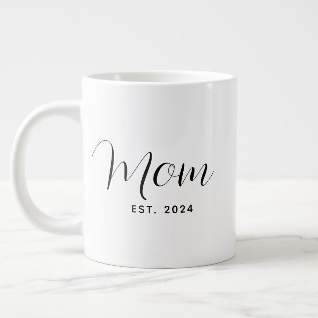Grande Tasse Mothers Day Mom Script Moderne (Gauche)