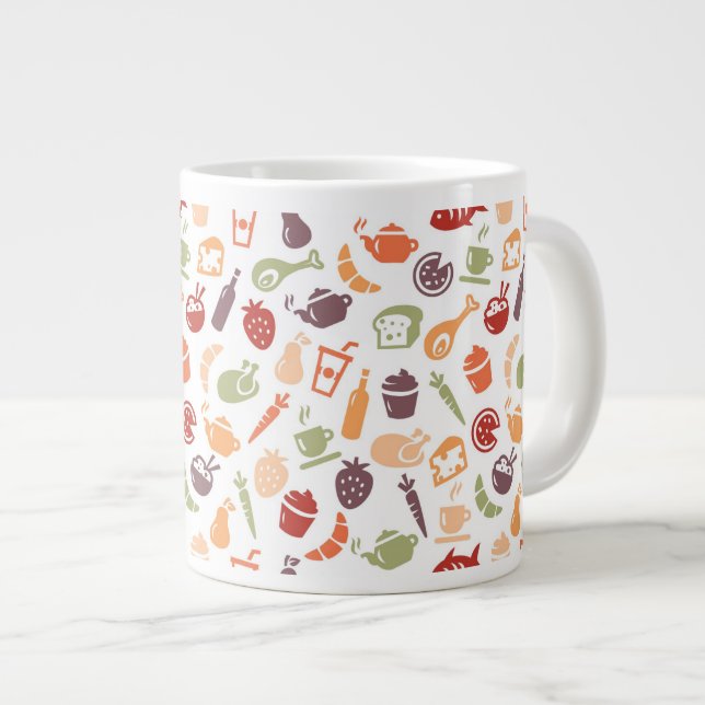 Grande Tasse Motif 3 de nourriture (Devant droit)