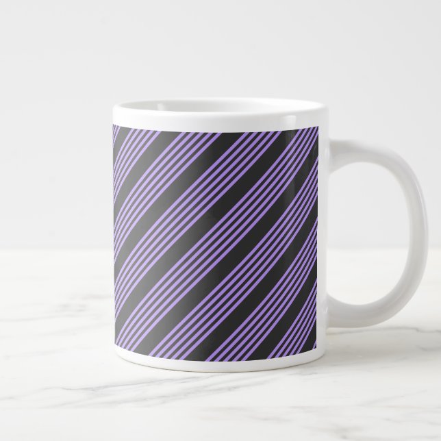 Grande Tasse Motif à cinq bandes violet et charbon de bois (Droite)