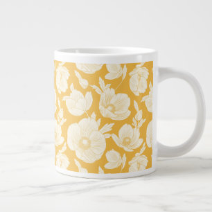 Grande Tasse Motif à fleurs dorées