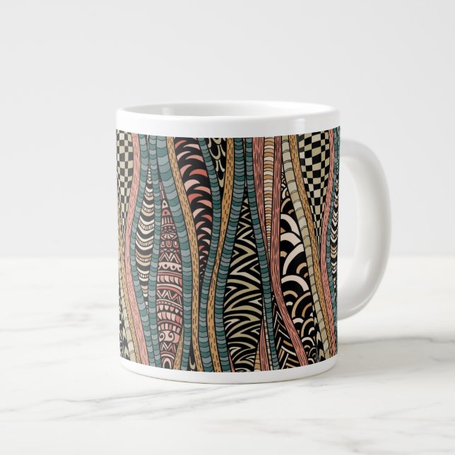 Grande Tasse motif Abstrait de style ethnique (Devant droit)