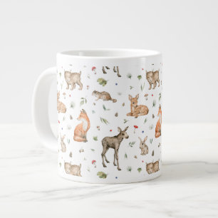 Grande Tasse Motif animal de bois mou