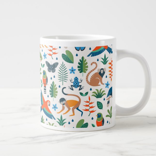 Grande Tasse Motif animal de la forêt tropicale (Droite)