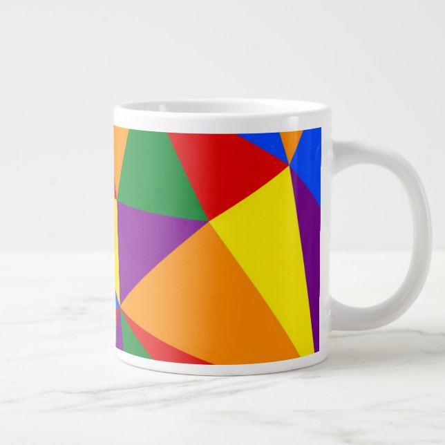 Grande Tasse Motif arc-en-ciel de Polygone (Droite)