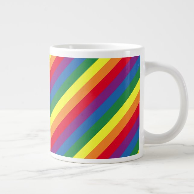 Grande Tasse Motif arc-en-ciel diagonal (Droite)