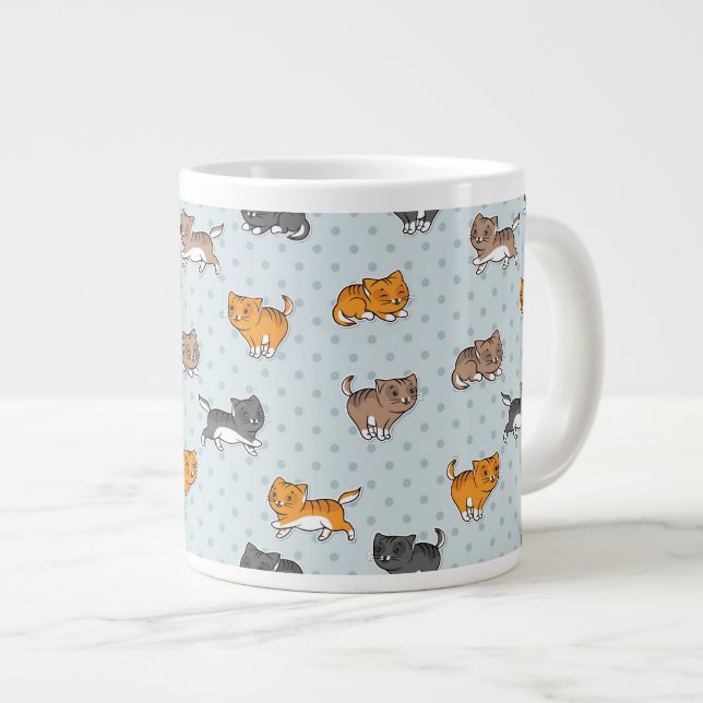 Grande Tasse motif avec des chats drôles (Devant droit)