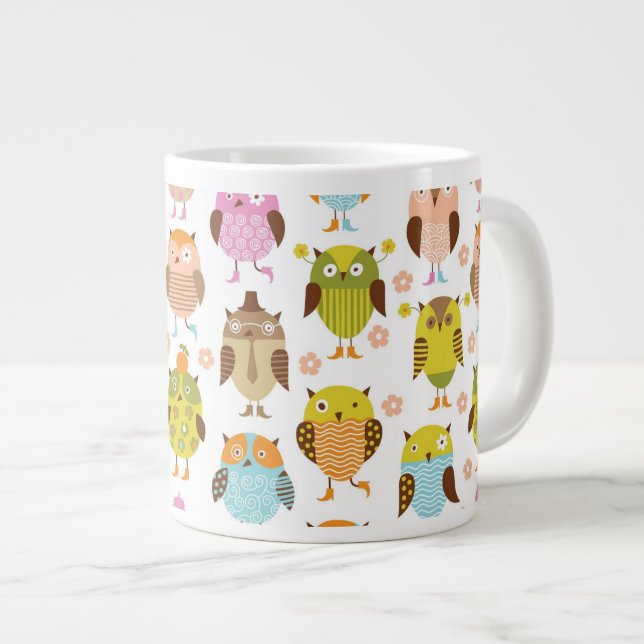 Grande Tasse motif avec des oiseaux (Devant droit)