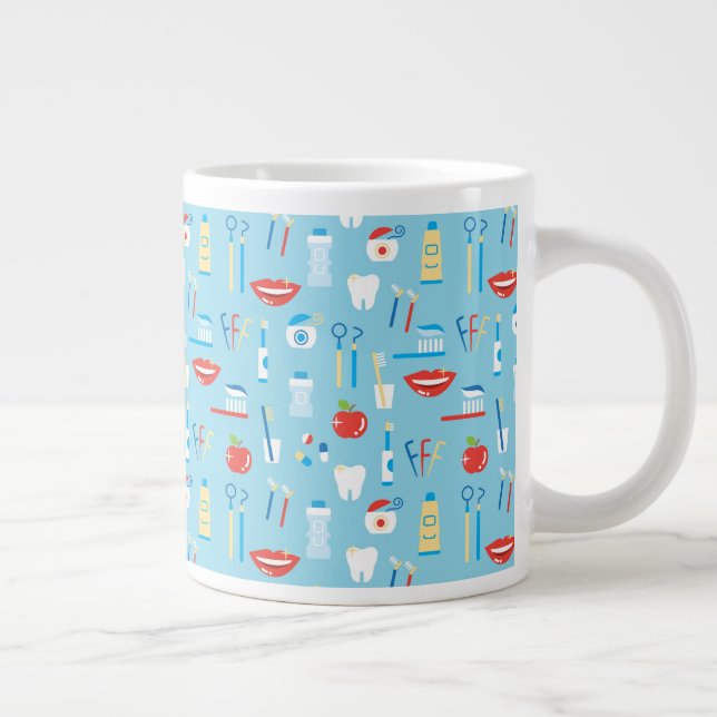 Grande Tasse Motif bleu dentaire (Droite)