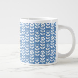 Grande Tasse Motif bleu scandinave