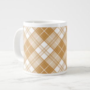 Grande Tasse Motif Brown Tartan blanc yxm0uat9