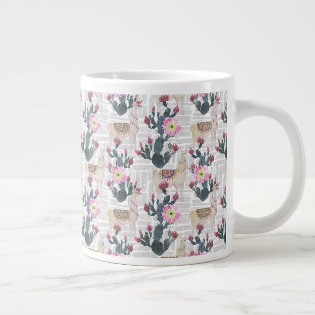 Grande Tasse Motif Cactus aquarelle (Droite)