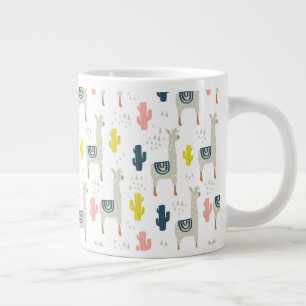 Grande Tasse Motif Cactus & Llamas