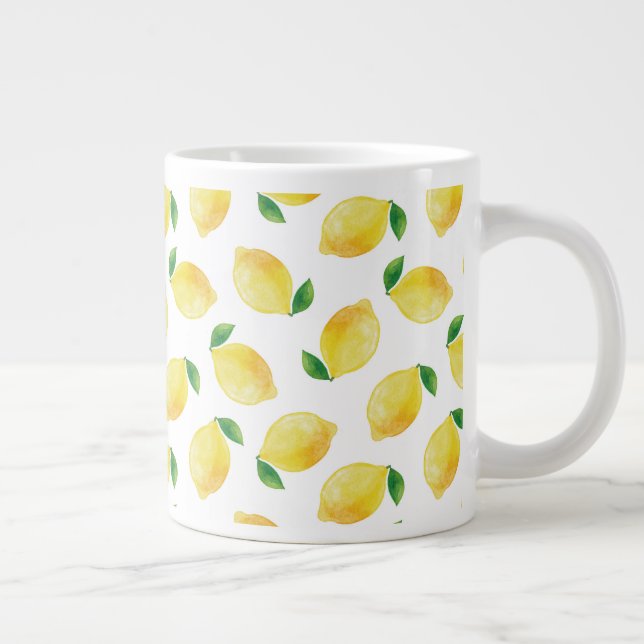 Grande Tasse Motif citron aquarelle (Droite)