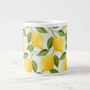 Grande Tasse Motif citrons aquarelle