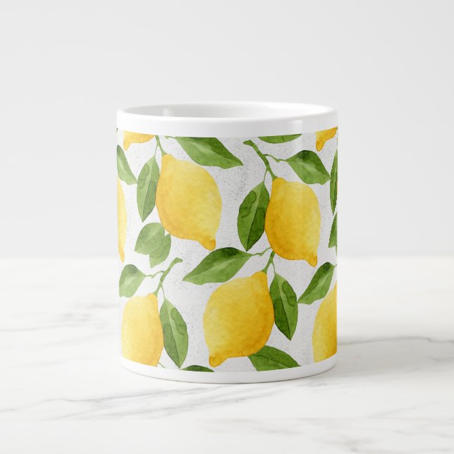 Grande Tasse Motif citrons aquarelle (Devant)