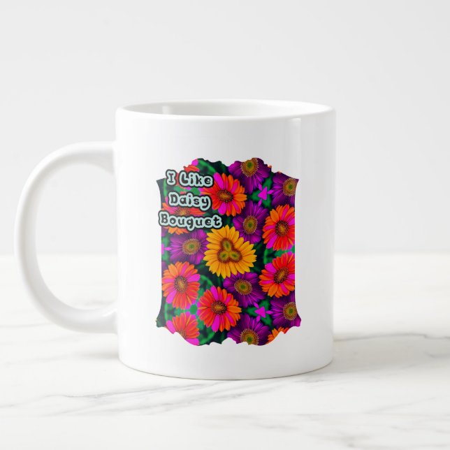 Grande Tasse Motif coloré Daisy Bouquet (Gauche)