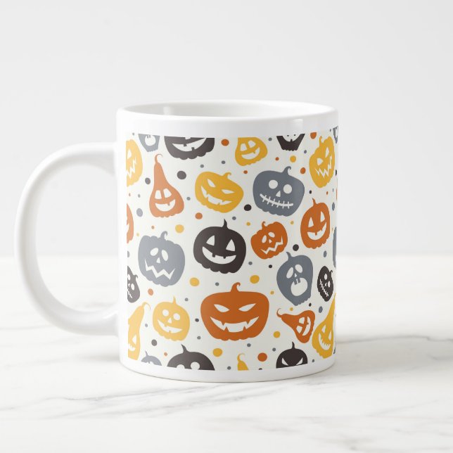 Grande Tasse Motif coloré Jack-O'-Lantern (Gauche)