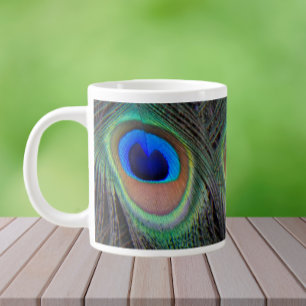 Grande Tasse Motif coloré Peacock Feather Eyespot