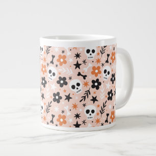Grande Tasse Motif crâne de fleurs