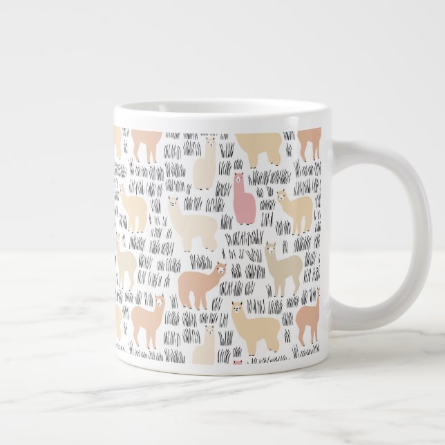 Grande Tasse Motif D'Alpacas (Droite)