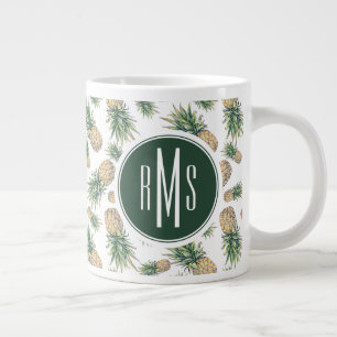 Grande Tasse Motif d'ananas aquarelle