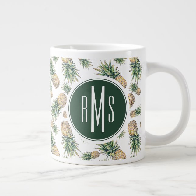 Grande Tasse Motif d'ananas aquarelle (Droite)