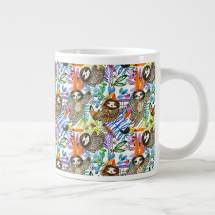 Grande Tasse Motif d'aquarelle de dessin