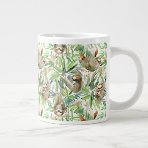 Grande Tasse Motif d'aquarelle tropicale