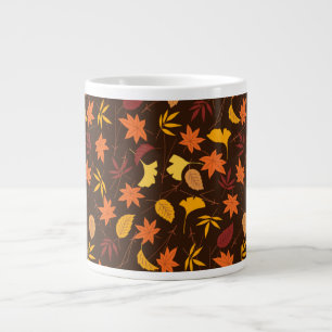 Grande Tasse Motif d'automne de l'Érable de Thanksgiving