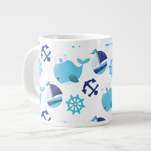Grande Tasse Motif De Baleines, Beaux Baleines, Baleines Bleues
