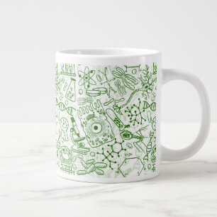 Grande Tasse Motif de biologie verte