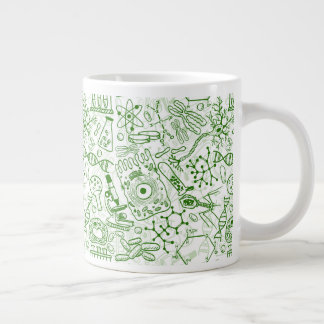 Grande Tasse Motif de biologie verte