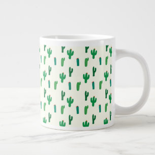 Grande Tasse Motif de cactus vert vif