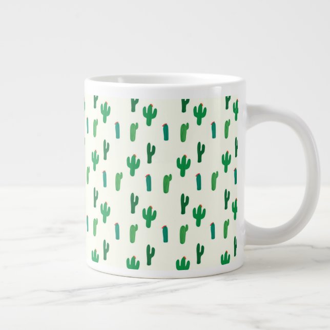 Grande Tasse Motif de cactus vert vif (Droite)