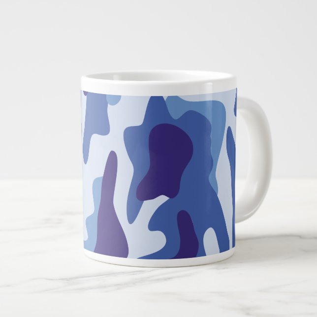 Grande Tasse Motif de camouflage bleu (Devant droit)