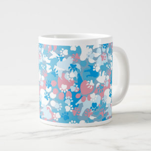 Grande Tasse Motif de camouflage rose et bleu