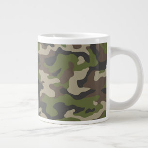 Grande Tasse Motif de camouflage vert
