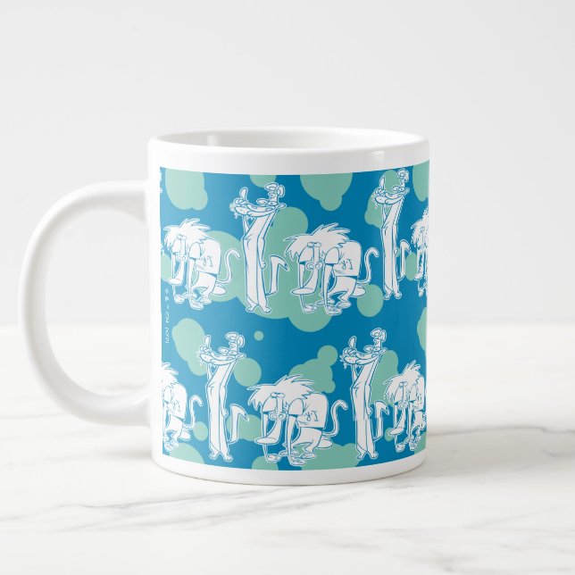 Grande Tasse Motif de caractères bleu Weasel & Baboon (Gauche)