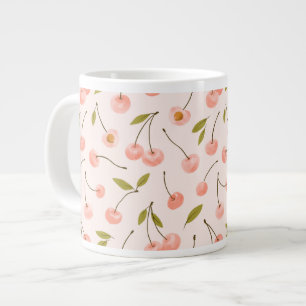 Grande Tasse Motif de cerise aquarelle