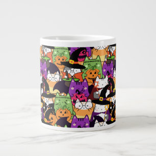 Grande Tasse Motif de chats Halloween Kawaii