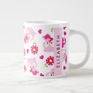 Grande Tasse Motif De Chouettes, Chouettes Mignonnes, Chouettes