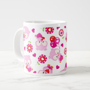 Grande Tasse Motif De Chouettes, Chouettes Mignonnes, Chouettes