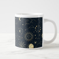 Motif de constellation d'étoile d'or bleu minuit