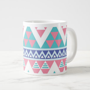 Grande Tasse motif de couleur aztèque tribal